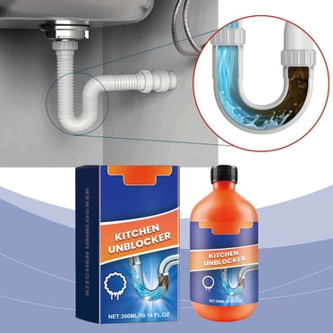 TopLLC Household Cleaners Pipe Unclogger Kitchen Unclogger Powerful Pipe Unclogger Sink Sewer Cleaner Kitchen Toilet Pipe Cleaning Tool 300ml drain unclogger