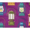 thumbnail image 5 of oneOone Cotton Flex Purple Fabric Retro Lantern Craft Projects Decor Fabric Printed By The Yard 40 Inch Wide, 5 of 5