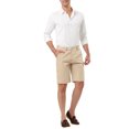 thumbnail image 2 of INSPIRE CHIC Men's Shorts Allover Striped Belt Loop Zipper Button Closure Pockets Casual Shorts 30 Beige, 2 of 8
