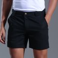 thumbnail image 1 of EOYWHK Linen Gym Shorts Juniors Relaxed Fit Dress Shorts Summer Casual Solid Color Elastic Drawstring Pockets, 1 of 8
