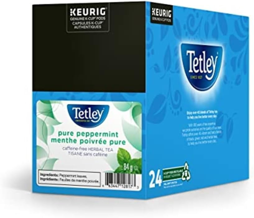 Tetley Pure Peppermint Tea Keurig K-Cup Tea Pods 96 count