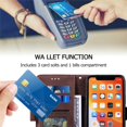 thumbnail image 3 of Luxury Retro Leather Magnetic Wallet Case Card Holder Stand Phone Cover Coque For iPhone 12 (Brown), 3 of 9