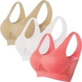 thumbnail image 1 of Timegard 3pc Sports Bras for Women Plus Size Full Support Breathable Liftup No Underwire Everyday Bra, 1 of 5
