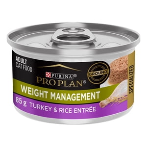 Purina Pro Plan Specialized Gestion du poids Turquie & Riz Entrée, Nourriture de chat humide, 85 g
