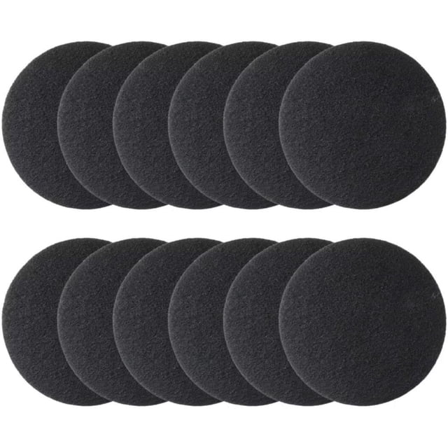 6.7 Inch Kitchen Compost Bin Filters Charcoal Replacement, 12 Pack Charcoal Filters for Countertop Home Bucket, Longer Lasting Round Extra Thick Activated Charcoal Filters