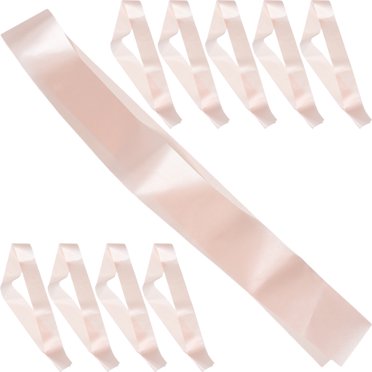 CIMAXIC DIY blank sash 10pcs Blank Sashes DIY Bridal Shower Sashes Satin Plain Sashes Bachelorette Party Sashes,62.99"X3.74"X0.04"