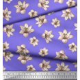 thumbnail image 3 of Soimoi Tissu en Viscose Chiffon Violet Imprimé Floral Lys au Mètre 42 Pouces de Large, 3 of 3