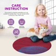 thumbnail image 4 of HAUSSIMPLE Cat Bed Mat Natural Merino Cozy Wool Large Carpet for Pet Cat Kitty Small Dog- Aqua Red, 4 of 7