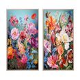 thumbnail image 2 of Designart "Mountain Spring Celebration of Wildflowers III" Wildflowers Framed Wall Art Set Of 2 - Traditional Pink Gallery Wall Frame Set For Home Decor, 2 of 6