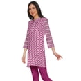 thumbnail image 2 of Moomaya Kurtis Courtes à Col Montant en Poly-Crêpe pour Femmes, Haut de Robe Imprimé, 2 of 5