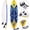 Jaune, variante sur Costway Planche de Surf 6 Pieds Foamie Body Surf Board avec 3 Palmes et Laisse pour Enfants Adultes