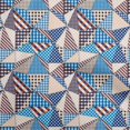 thumbnail image 1 of oneOone Georgette Viscose Navy Blue Fabric Check Patchwork Sewing Material Print Fabric By The Yard 42 Inch Wide, 1 of 5