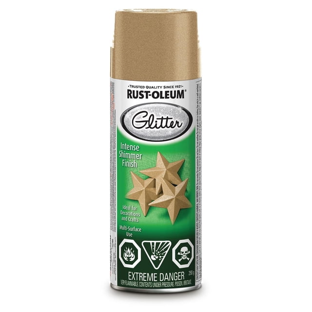 Rust-Oleum Specialty Glitter Paint In Gold, 290 G Aerosol Spray Paint