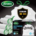 thumbnail image 2 of Scotts 13 Gallon Scented Kitchen Trash Bags, Drawstring, White Tall Garbage Bags, Lemon Fresh, 90 Ct, 2 of 7