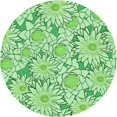 thumbnail image 1 of Ahgly Tapis Rond Lavable en Machine Intérieur Transitionnel Vert Clair, 4 Pieds Rond, 1 of 7