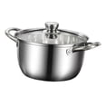 thumbnail image 4 of veasfak Stainless Steel Stock Pot Soup Pot Saucepan Multiuse Large Capacity Universal Base Non Sticks Stockpot for Vegetable Breakfast Style B, 4 of 9