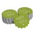 thumbnail image 1 of Inkdotpot 100 Pack Real Silver Foil Paper Tags Happy Holiday Favor Hang Tags, 1 of 6