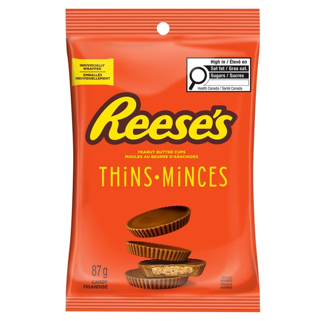 REESE’S THiNS PEANUT BUTTER CUPS Milk Chocolate, 87g