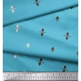 thumbnail image 2 of Soimoi Blue Poly Georgette Fabric Butidar Jamdani Decor Fabric Printed Yard 42 Inch Wide, 2 of 2