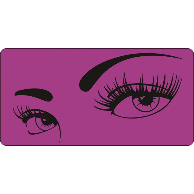 Assiette Photo License Yeux sur Fond Violet