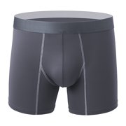 Besolor Men's Underwear Comfort Soft Casual Mid Waisted Boxer Briefs Stretch Wicking Breathable Underwear