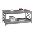 thumbnail image 2 of Convenience Concepts Oxford Table Basse avec Deux Niveaux d'Étagères, Gris, 2 of 9