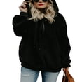 thumbnail image 2 of Chandails à Capuchon en Molleton Chaud pour Femmes, Chandail d'Hiver, Hauts, Manteau Grande Taille, 2 of 2