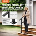 thumbnail image 2 of VEVOR Outdoor Handrails for 2-3 Step Stairs Black Square Tube Easy Install for Senior, 2 of 9