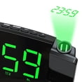 thumbnail image 2 of mmirethe Alarm Clock Radio Projection Dual Alarm LED Desktop FM Radio Green Light, 2 of 9