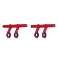 thumbnail image 2 of relayinert Bicycle Handlebar Extender with Double Clamps Front Flashlight Extension Bracket Mounting Rack Adapter Supplies Red Aluminum Alloy 2Set, 2 of 6