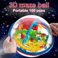 thumbnail image 2 of MKHSQHDG Today's Deals 3D Puzzle Ball Interactive Maze Game with 100 Challenging Gift Puzzle Game, 2 of 9