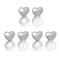 thumbnail image 1 of Visland 6 Pcs Earring Backs Heart Shape Earring Lifter Backs Silicone Earring Backs Replacements for Droopy Ears, 1 of 8