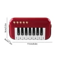 thumbnail image 3 of Children Mini Electronic Piano Keyboard Toy 15 Keys Portable Music Learning Instrument With Light Up Keys For Boys And Girls Age 3-6 Years Old Red Color Plastic Material Red, 3 of 6