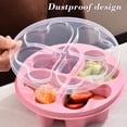 thumbnail image 4 of Boîtes à Bento en Forme de Cœur Boîte à Collations Bonbons, Boîte à lunch en Paille, Boîte à Thé à Quatre Compartiments, Couvercle transparent Boîte à Collations Transfrontalière, 4 of 6