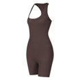 thumbnail image 4 of Timegard Bodysuit for Women Square Neck Ribbed Comfy Slim Short Rompers Workout Gym Jumpsuit Casual, 4 of 6