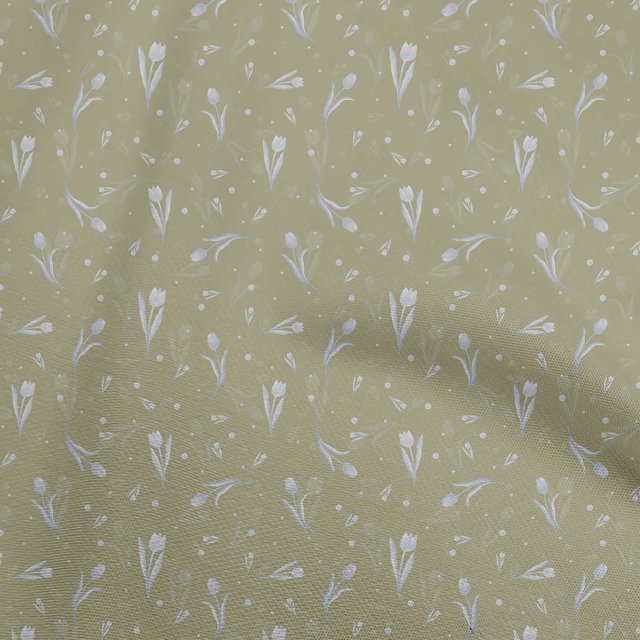 oneOone Cotton Poplin Light Green Fabric Florals Craft Projects Decor Fabric Printed By The Yard 42 Inch Wide