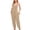 Khaki, variant on LOVZFMLL Women's Jumpsuit, Fashion Casual Cold Shoulder Jumpsuit Solid Button Suspender Wide Pocket Leg Pant Black, XL