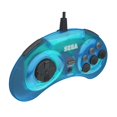 thumbnail image 2 of Retro-Bit Officiel SEGA Genesis Manette d'Arcade à 8 Boutons avec Port USB pour PC et Mac - Bleu Transparent, 2 of 4
