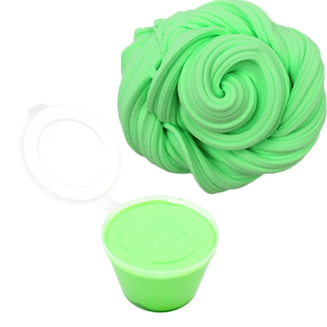 Green Solid Color Butter Slime Clay Toy Non Settling Stretchy Diy Craft Green Color With Accessories For Creative Play