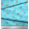 thumbnail image 3 of Soimoi Silk Fabric Aster Floral Printed Fabric 1 Yard 42 Inch Wide, 3 of 3