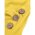 thumbnail image 2 of PMVFHDE Liquidation T-Shirts Graphiques pour Filles Enfants Filles Tunique Décontractée Nœud devant Bouton Manches Longues Blouse Col Rond Décontractée T-Shirt, Jaune, 12-13 Ans, 2 of 3