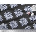 thumbnail image 3 of Soimoi Crepe Silk Fabric Seamless Baroque Damask Print Fabric by the Yard 42 Inch Wide, 3 of 3