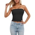 thumbnail image 1 of Women's Tube Top Sleeveless Stretchy Camisole Removable Padding Strapless Shirt For Layering And Outerwear, 1 of 4
