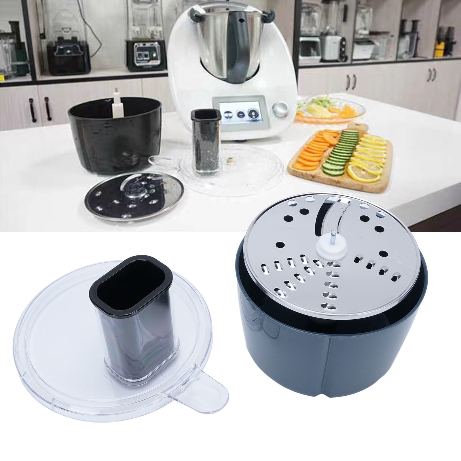 Food Processor Container Cutter Kit, Efficient Food Processor Slice Shred Disc Precise Fit for Cooking