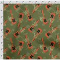 thumbnail image 4 of Soimoi Musical Instruments Print, Silk Fabric, Decor Sewing Fabric by The Yard 42 Inch Wide,Decorative Fabric for Shirts Suits Ties, Olive Green, 4 of 5