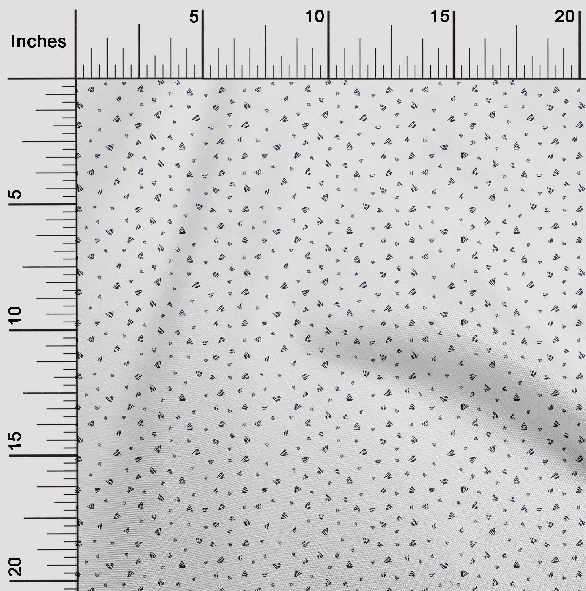 oneOone Tissu en Soie Tabby Triangle Géométrique Imprimé 1 Yard 42 Pouces de Large
