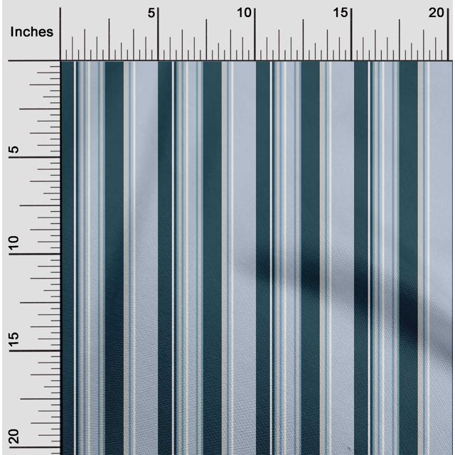 oneOone Georgette Viscose Fabric Multicolor Stripe Print Fabric By The Yard 42 Inch Wide