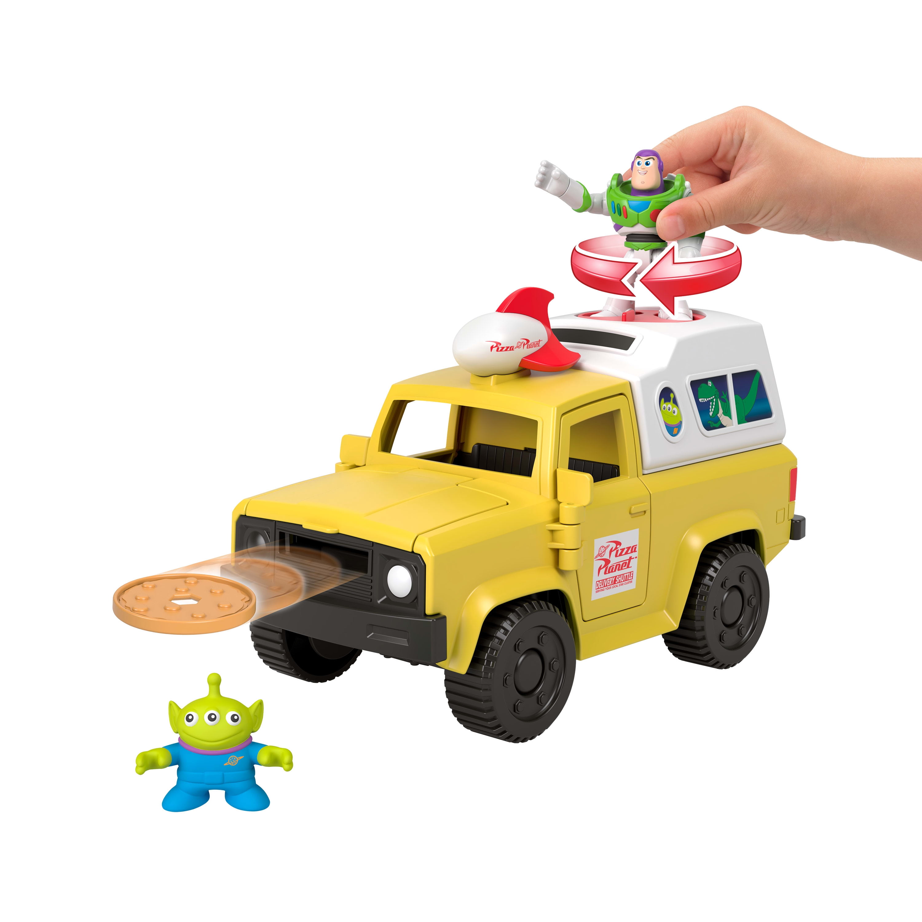 Imaginext Disney and Pixar Toy Story Pizza Planet Truck with Buzz Lightyear & Alien Action Figures