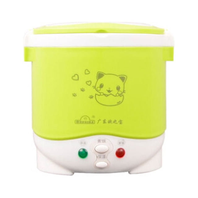 QualitChoice Car Rice Cooker Mini Cooking Tools Multifunctional 1L Porridge Electric Heater Dormitory House Travel Truck Machine 24V/green 24V