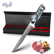 Kitchen Knife Damascus Steel Knife VG10 67 Layers Japanese Chef Knives Santoku Carving Cutting Tool Abalone Shell Handle with Sheath and Giftbox